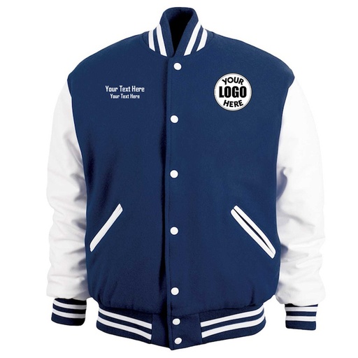 America's Finest Wool & Vinyl Varsity Jacket a custom embroidered